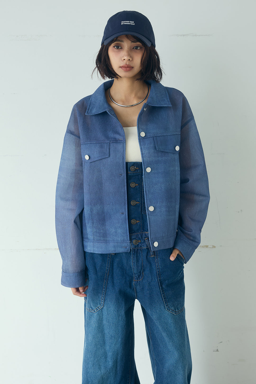 デニム風シアーダンボールジャケット