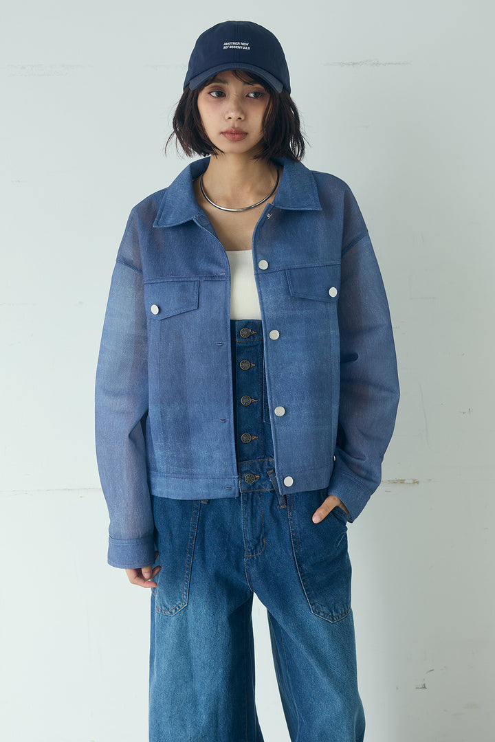 デニム風シアーダンボールジャケット