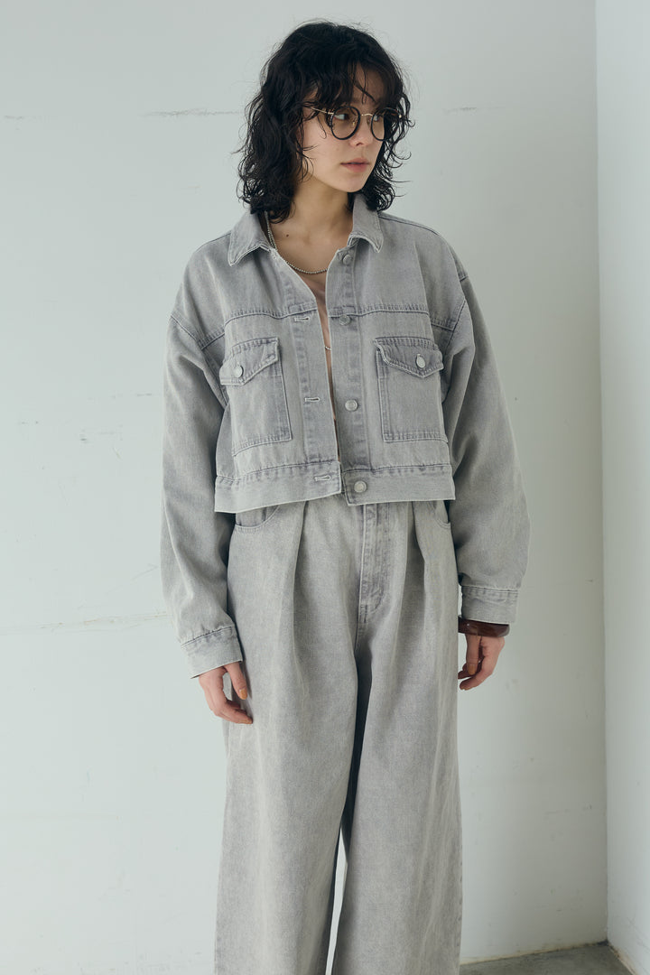 カラーデニムショート丈Gジャンジャケット