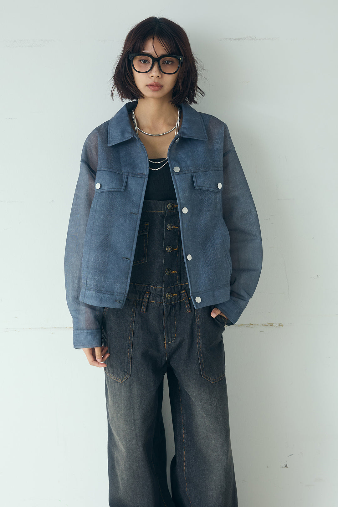 デニム風シアーダンボールジャケット