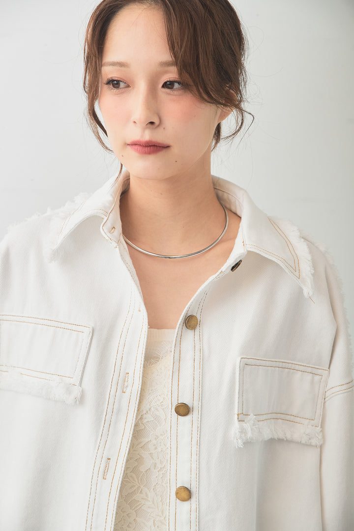 フリンジデニムジャケット