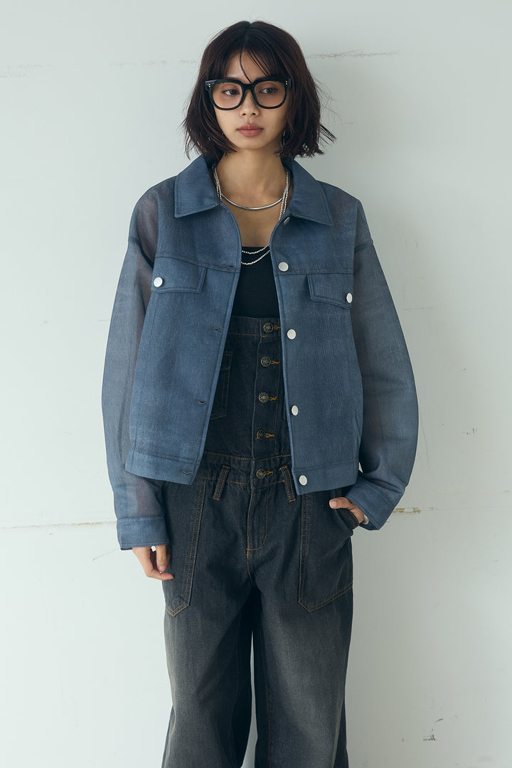 デニム風シアーダンボールジャケット