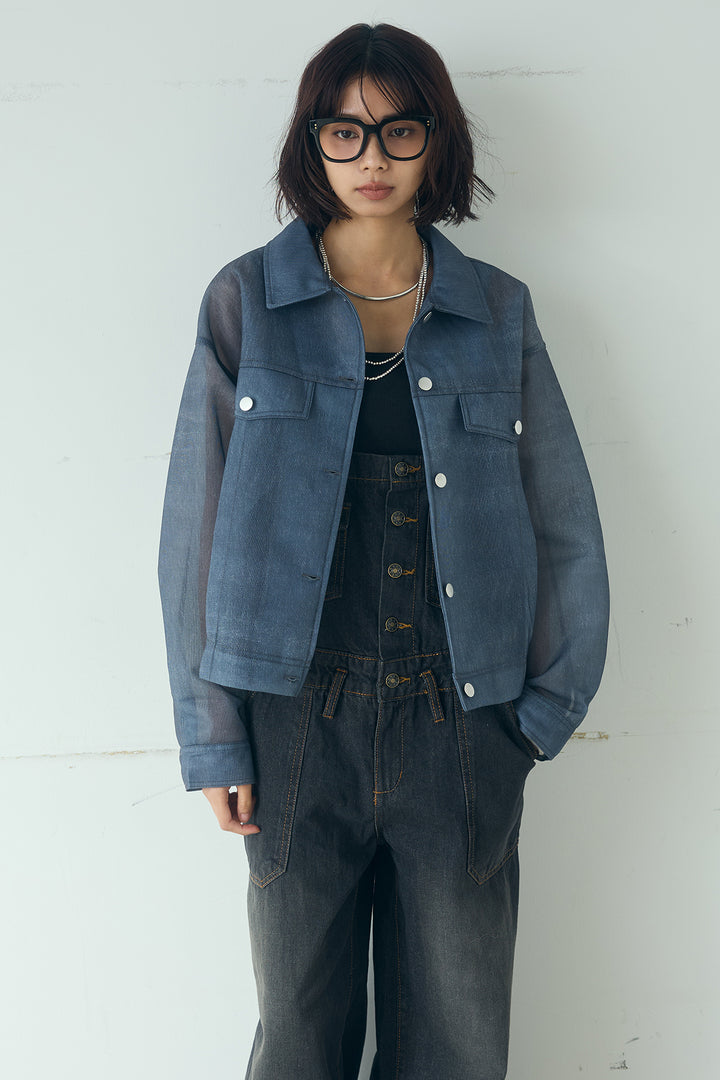 デニム風シアーダンボールジャケット
