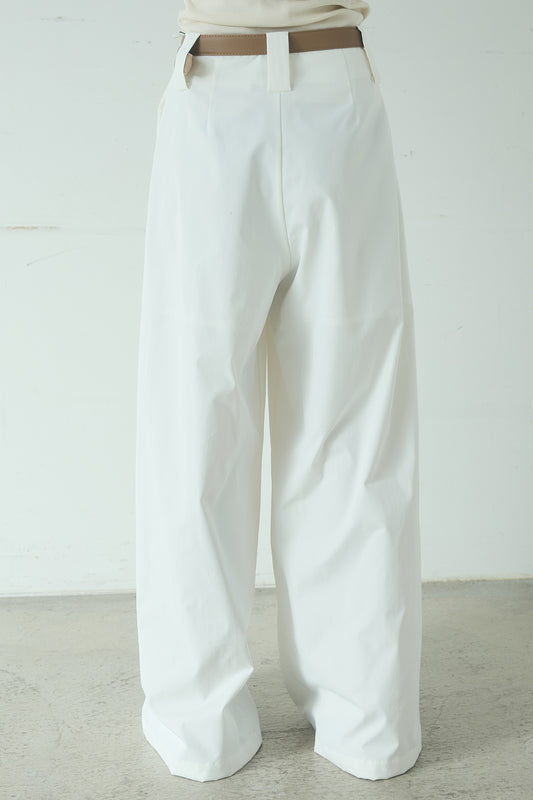 【着回しセット】[SET]リサイクルポリニュアンス釦カーデ+立体フラワー刺繍レースシャツ+ベルトループデザインハイウエストタックパンツ(3set)