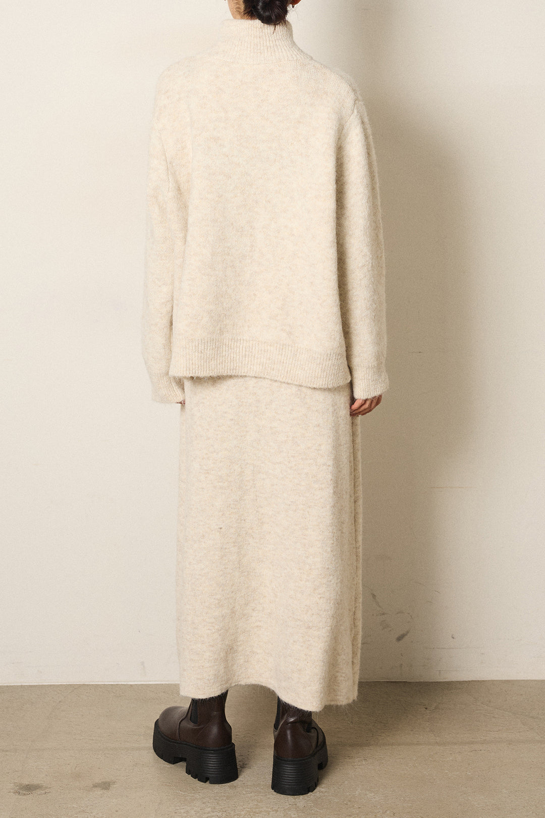 [SET]ハイネックメタルプレートニットスカートSETUP