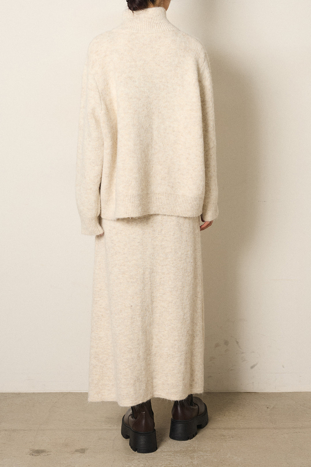 [SET]ハイネックメタルプレートニットスカートSETUP