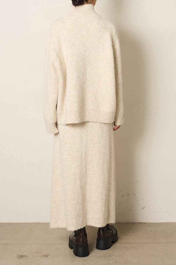 [SET]ハイネックメタルプレートニットスカートSETUP