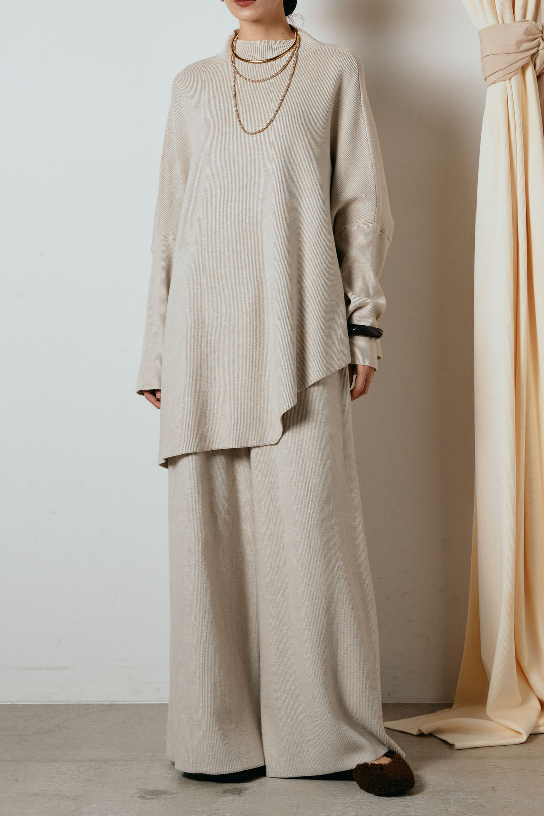 [SET]ポンチョシルエットニットSETUP