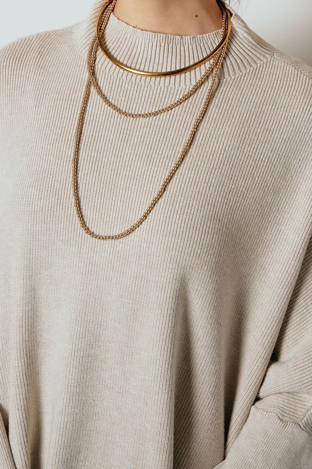 [SET]ポンチョシルエットニットSETUP