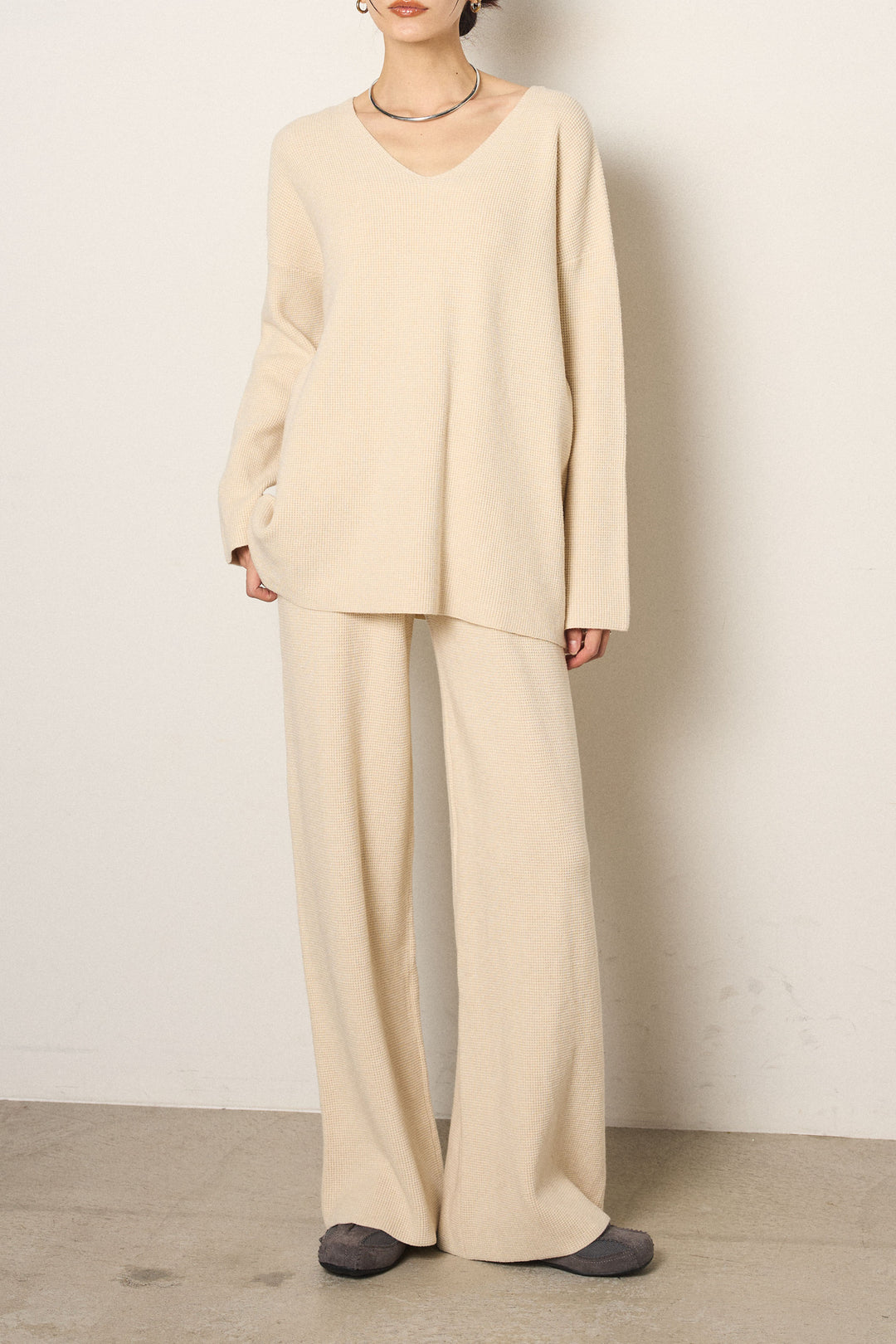 [SET]リラックスワッフルニットSETUP