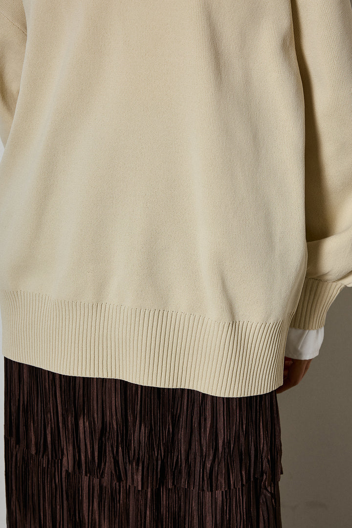 【即納】襟付きポロトップス/ブラウン