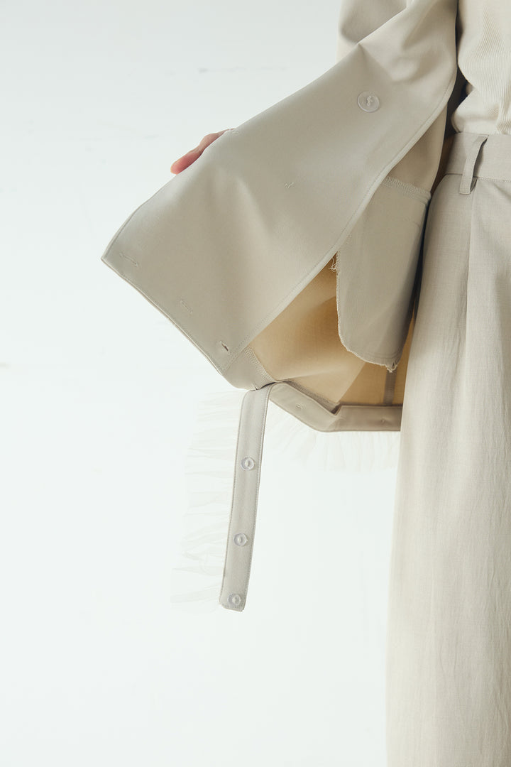 裾フリルダブルジャケット