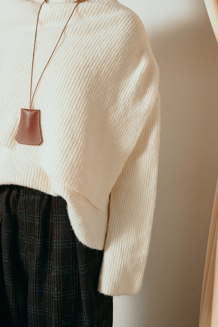 [SET]ケープデザインリブニットトップス+花柄刺繍ベロアフレアスカート(2set)