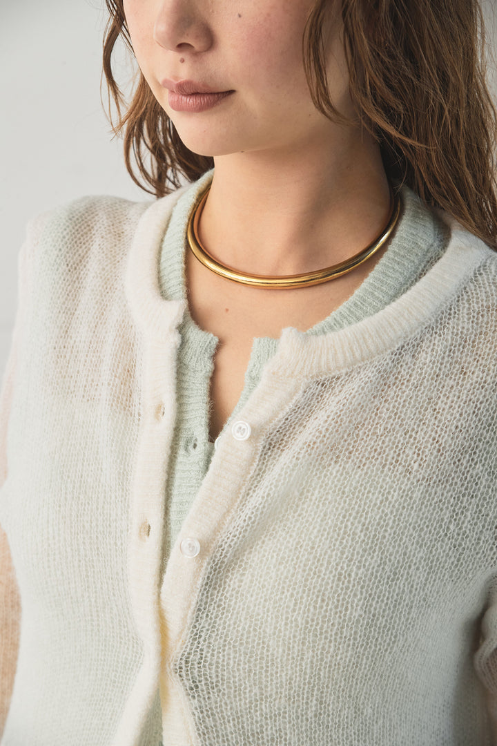 モヘア透かし編みレイヤードアンサンブルセット