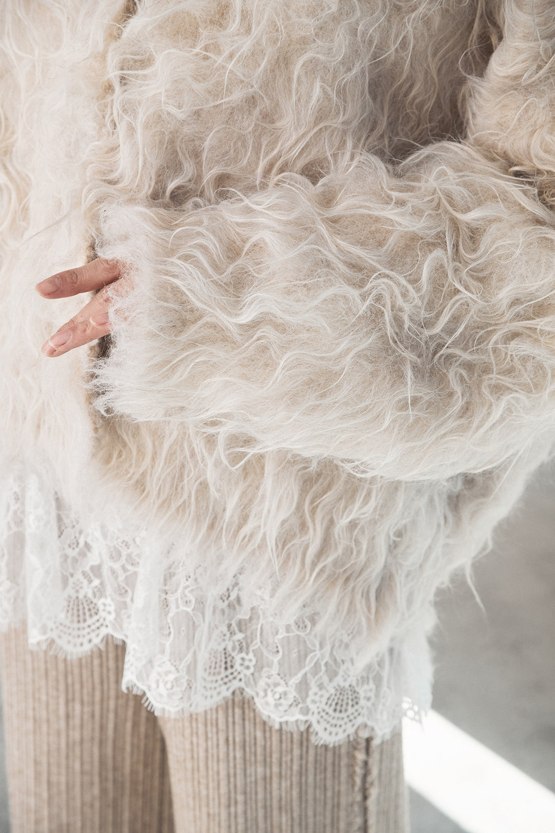 起毛オーバーニットカーディガン