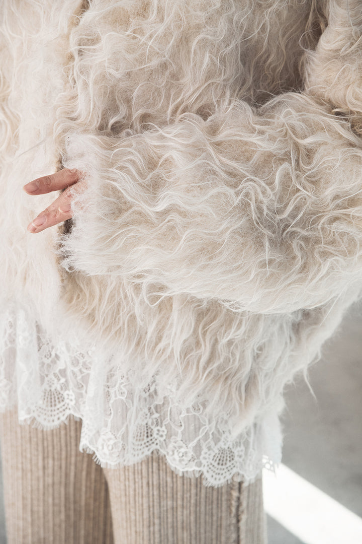 起毛オーバーニットカーディガン