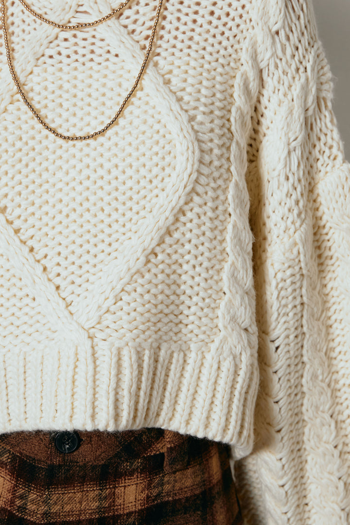 ロービングケーブルショート丈プルオーバー