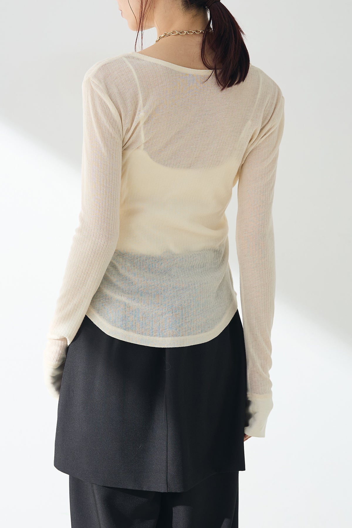 SET]シアーテレコヘンリーネックプルオーバー+シアーテレコヘンリー