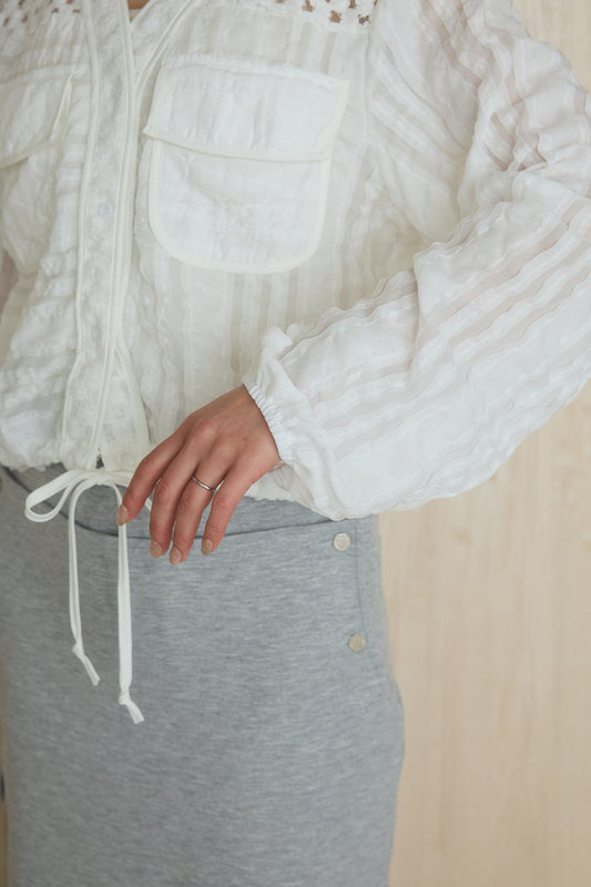 【着回しセット】[SET]異素材切替シアーメッシュカーディガン+異素材切替シアーメッシュカーディガン(2set)