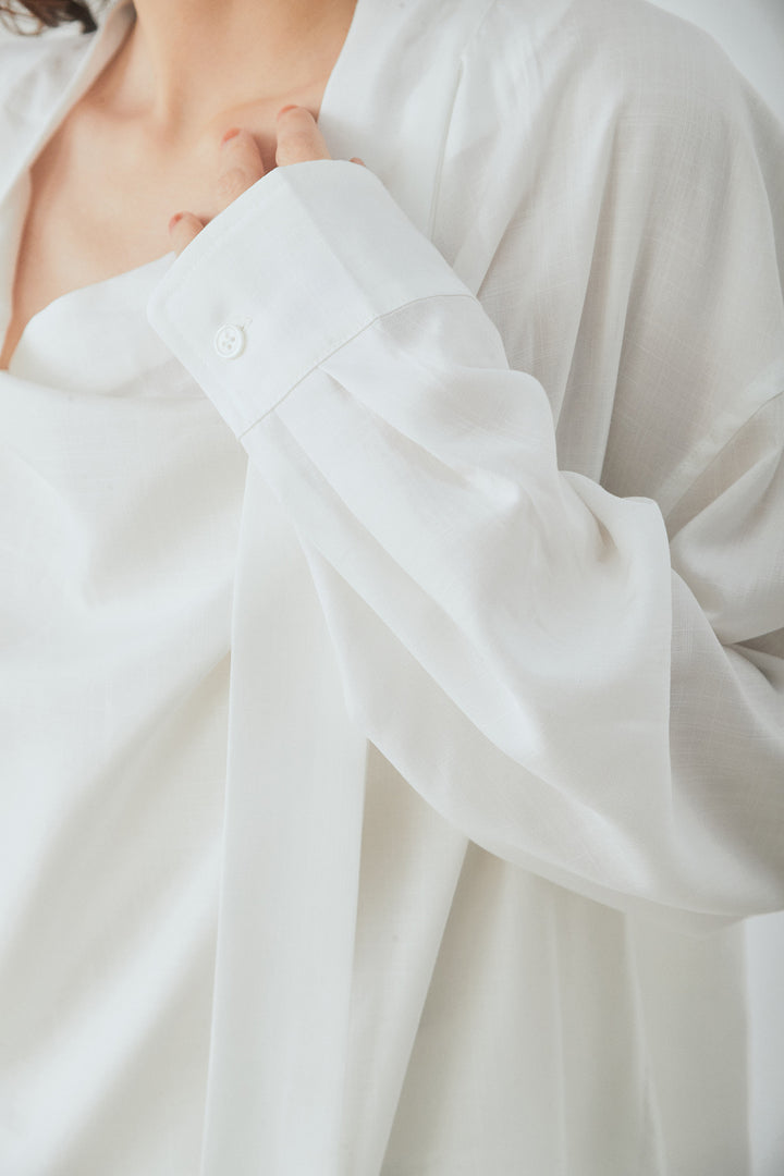 [SET]ニュアンスボータイブラウス+斜めボタンタック入りスラックス(2set)