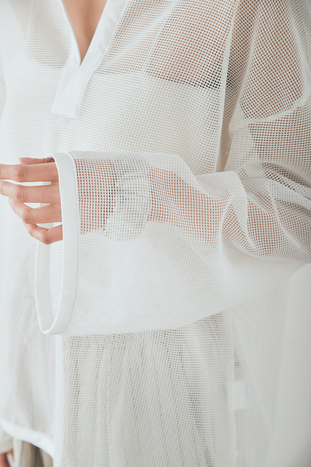 メッシュカットソースキッパープルオーバー