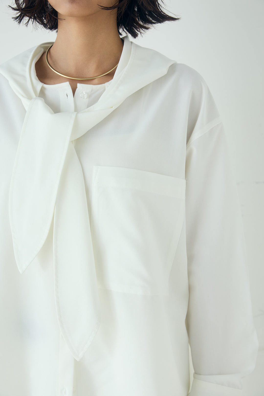 [SET]無地タイ付フーディーBIGシャツ+サイドベルトタック入りスラックス(2set)