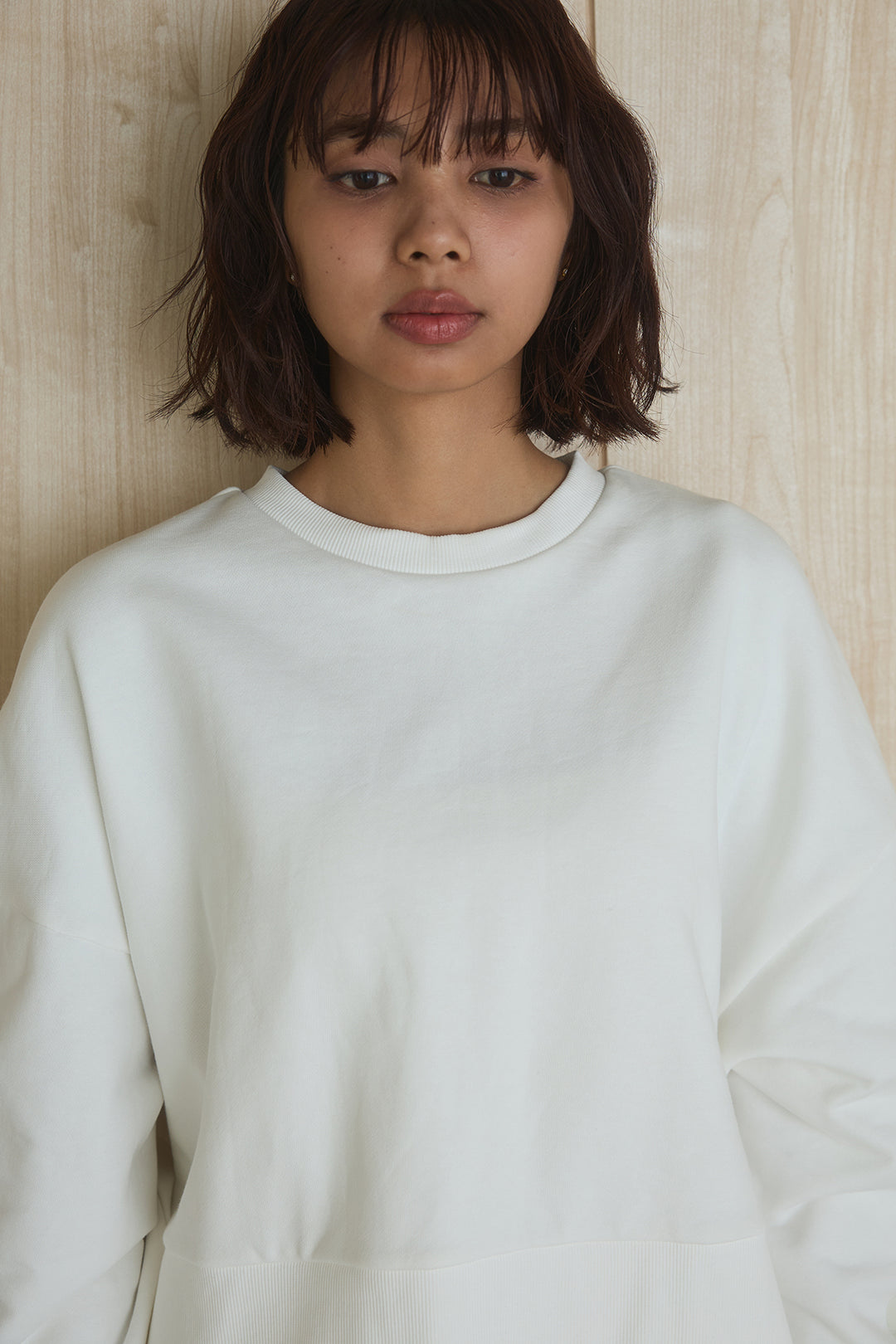 [SET]アームパッチスウェットプルオーバー+ビッグフリルスウェットロングスカート(2set)