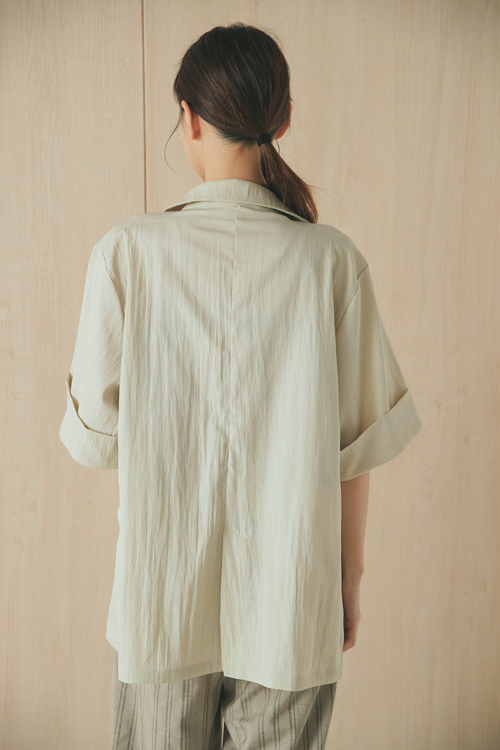 [SET]リネンストライプレイヤードキャミ+リネンストライプタックワイドパンツ(2set)