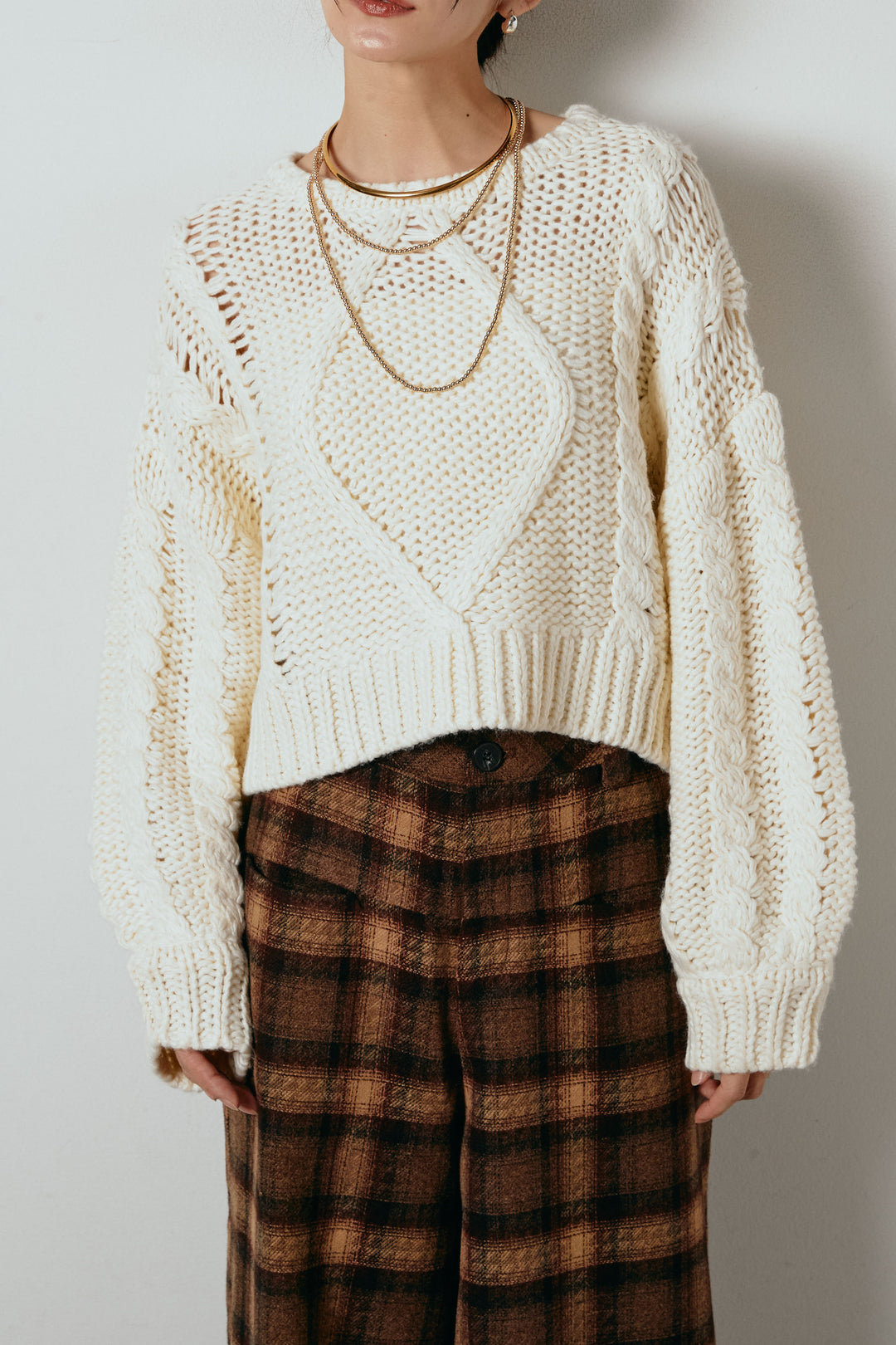 ロービングケーブルショート丈プルオーバー