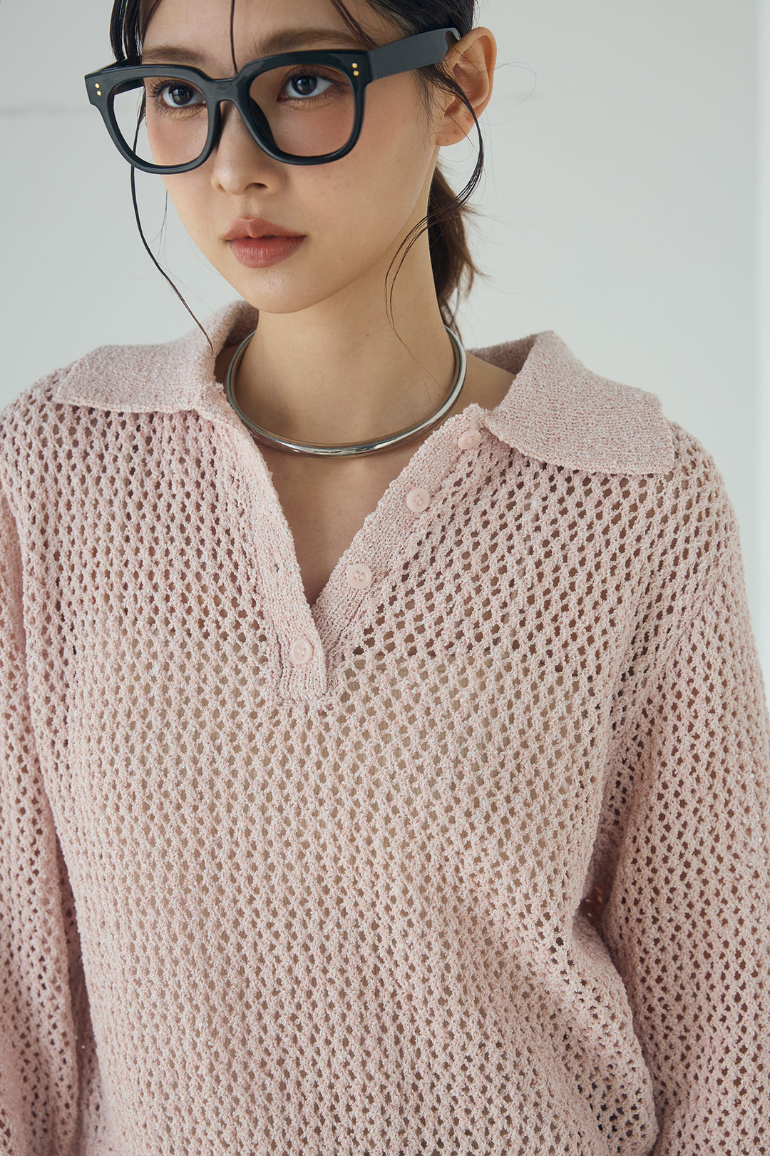 [SET]ミックスメッシュポロニット+撥水ジョガーパンツ(2set)