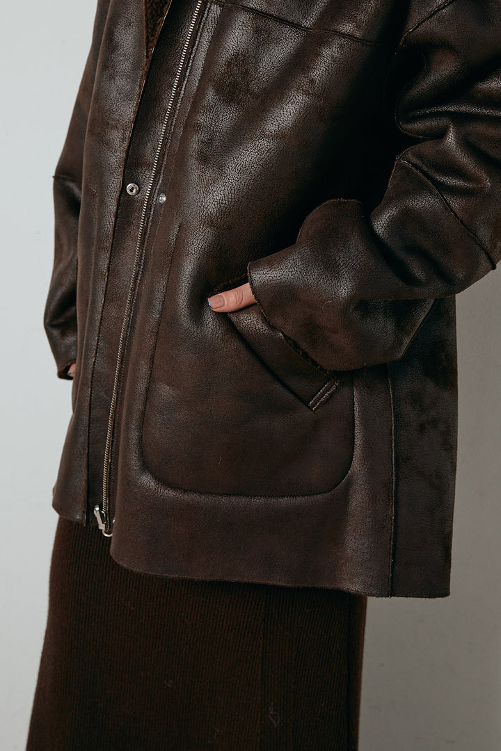 リバーシブルエコムートンコート