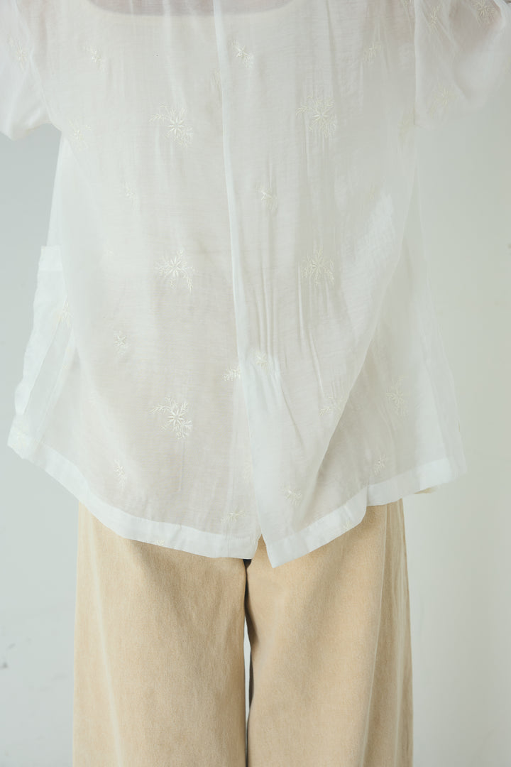 シアー刺繍ダブルジャケット