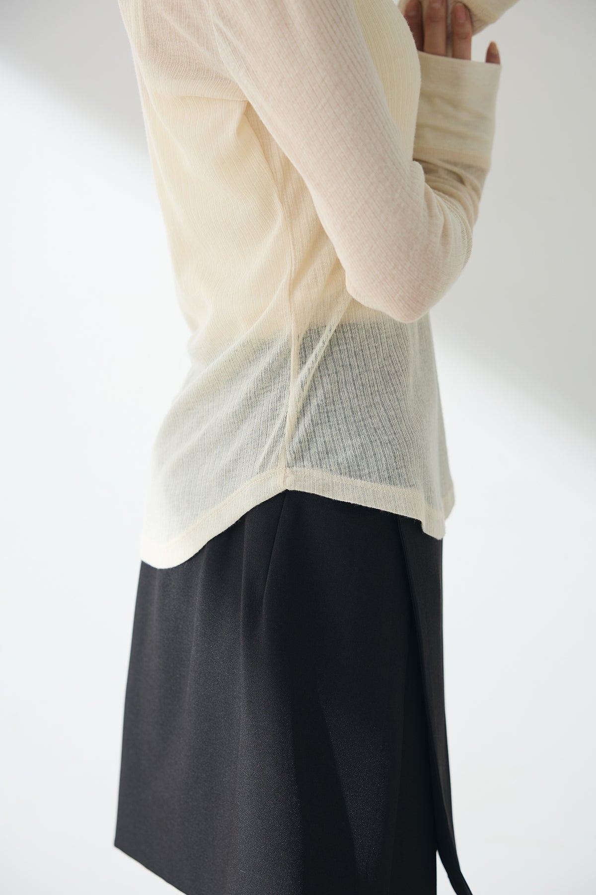 SET]シアーテレコヘンリーネックプルオーバー+シアーテレコヘンリー