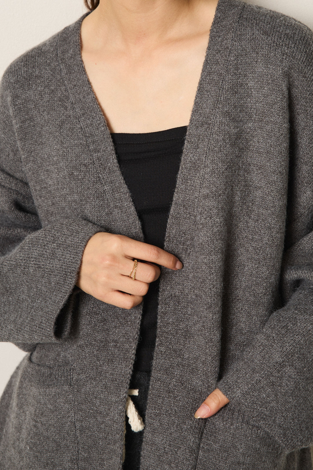 ケープレイヤードロングカーディガン