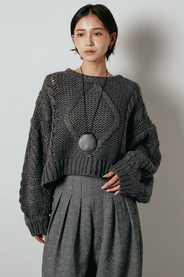 ロービングケーブルショート丈プルオーバー