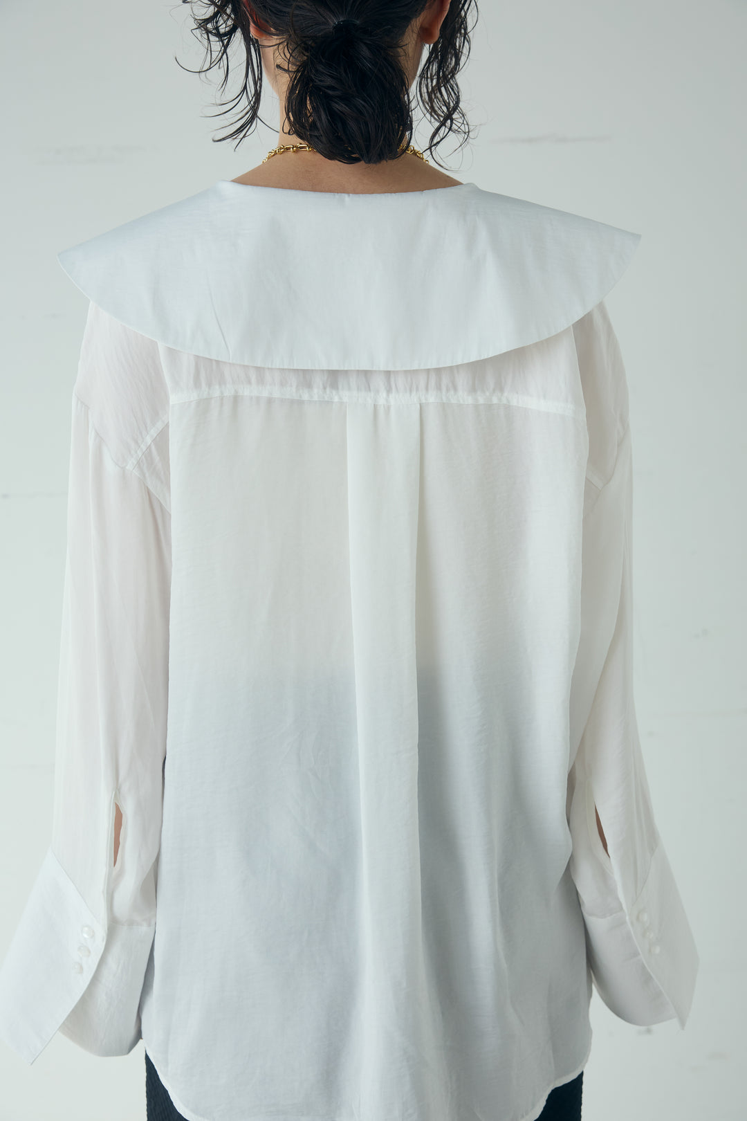 ポリエステルレーヨンセーラーカラーシャツ