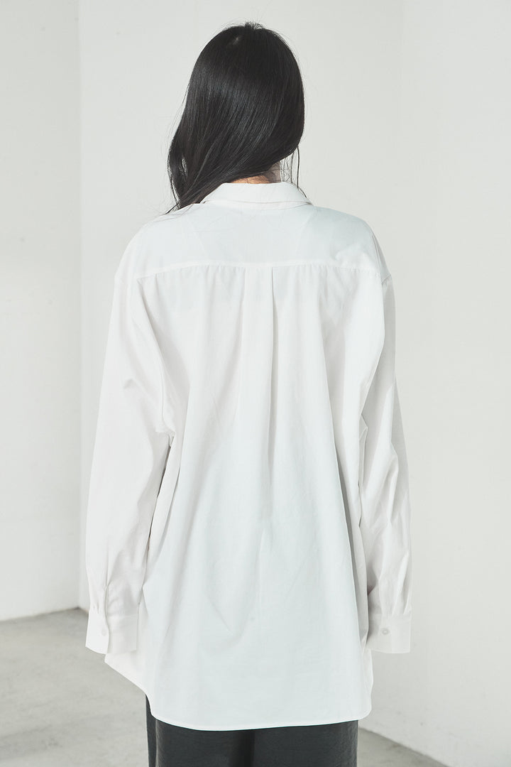 [SET]ニットキャミ付きシャツ+刺繡テープラインパンツ(2set)