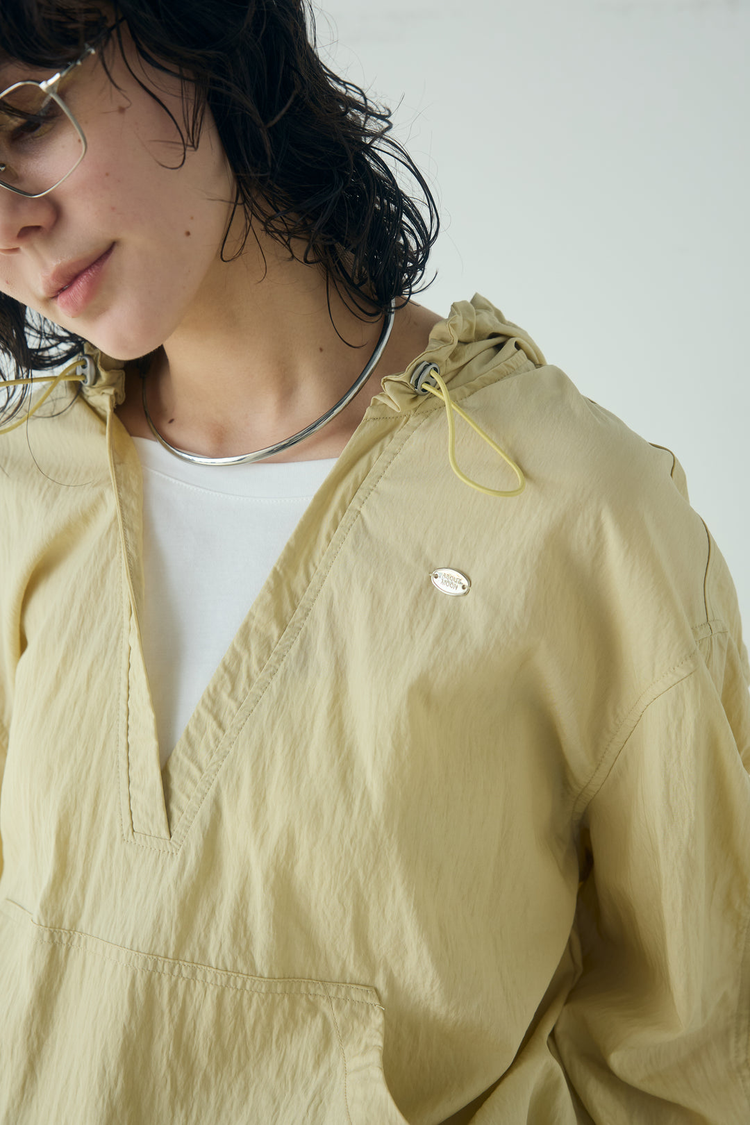 [SET]レイヤードデザインフーディートップス+ひげレース切替ロング丈スカート(2set)