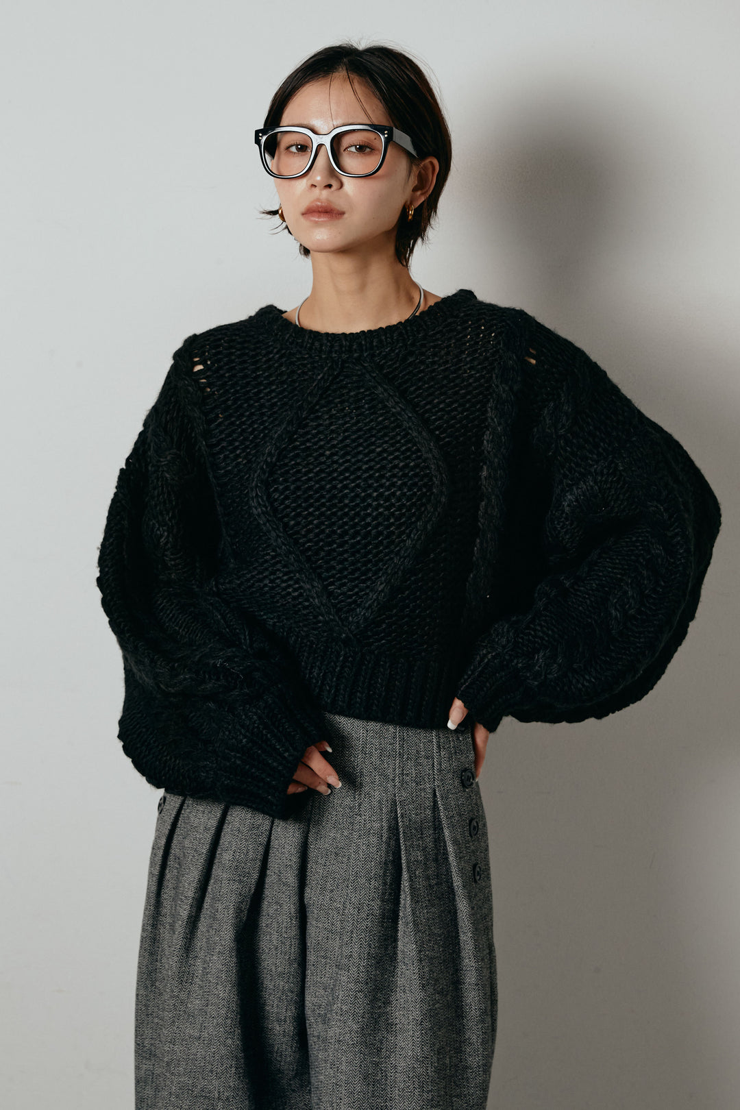 ロービングケーブルショート丈プルオーバー