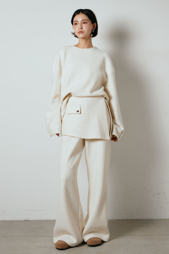 [SET]チェックマフラー付きニットSETUP