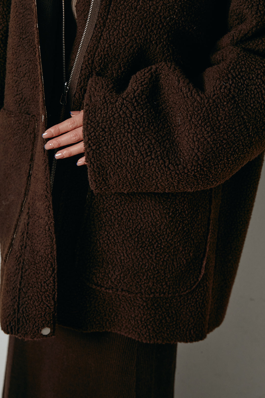 [SET]リバーシブルエコムートンコート+リブナローニットスカート(2set)