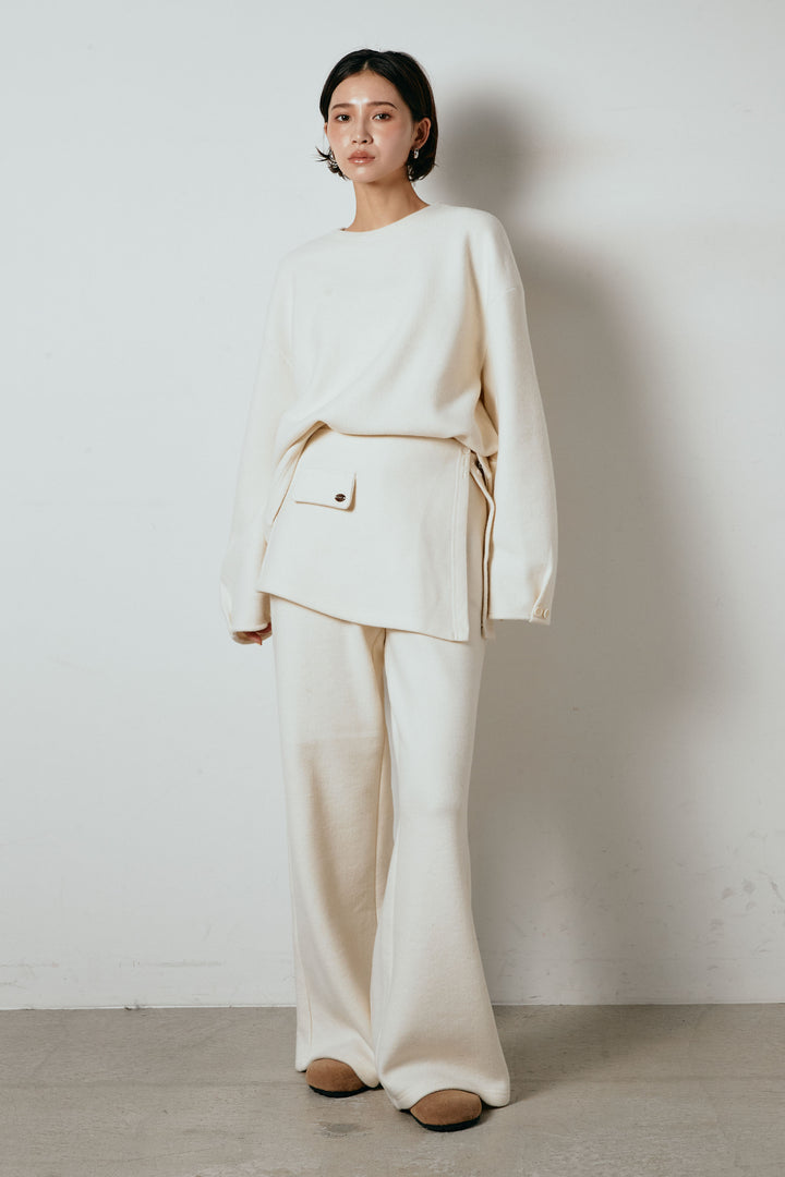 [SET]チェックマフラー付きニットSETUP