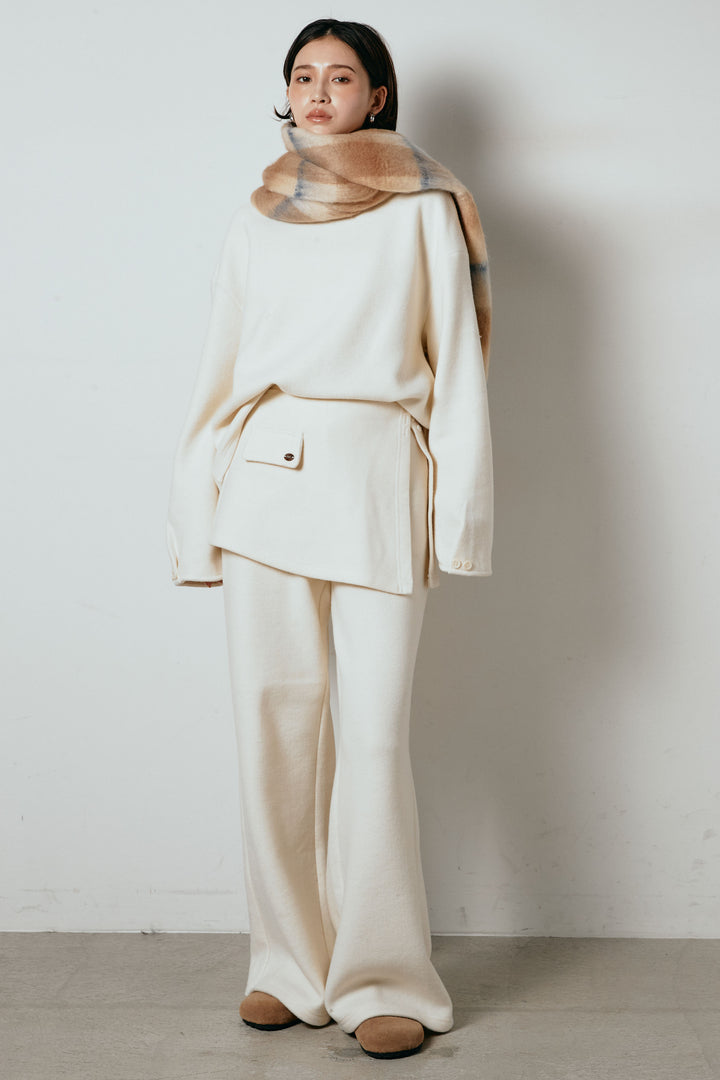 [SET]チェックマフラー付きニットSETUP