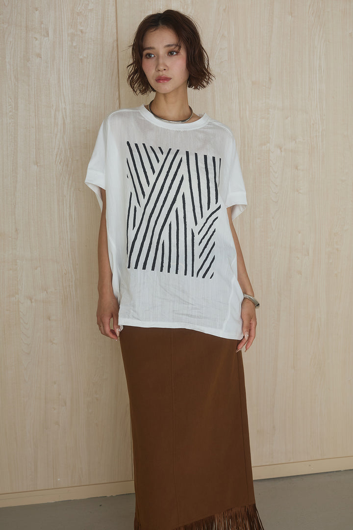 モノトーンゼブララインTシャツ