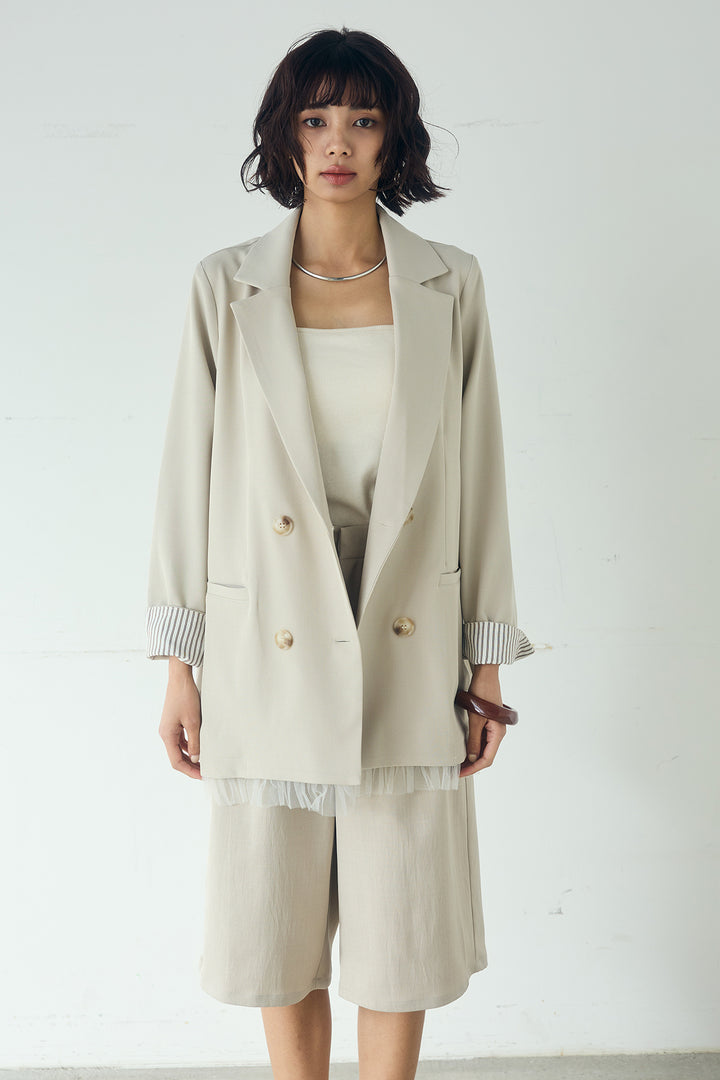 裾フリルダブルジャケット