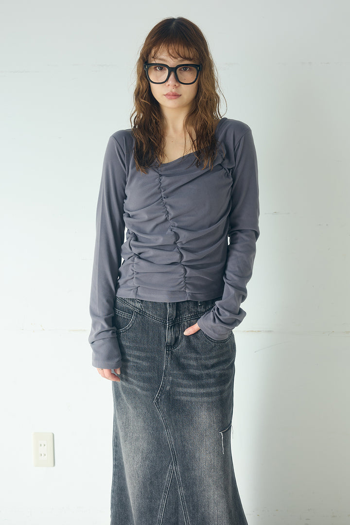 ピーチフライスシャーリングプルオーバー