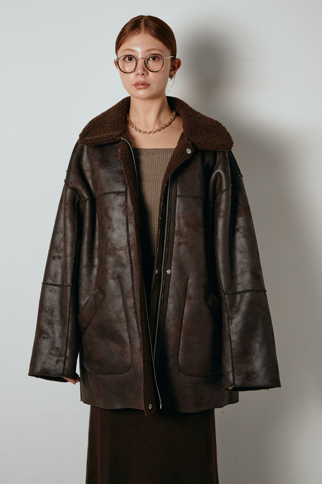 リバーシブルエコムートンコート