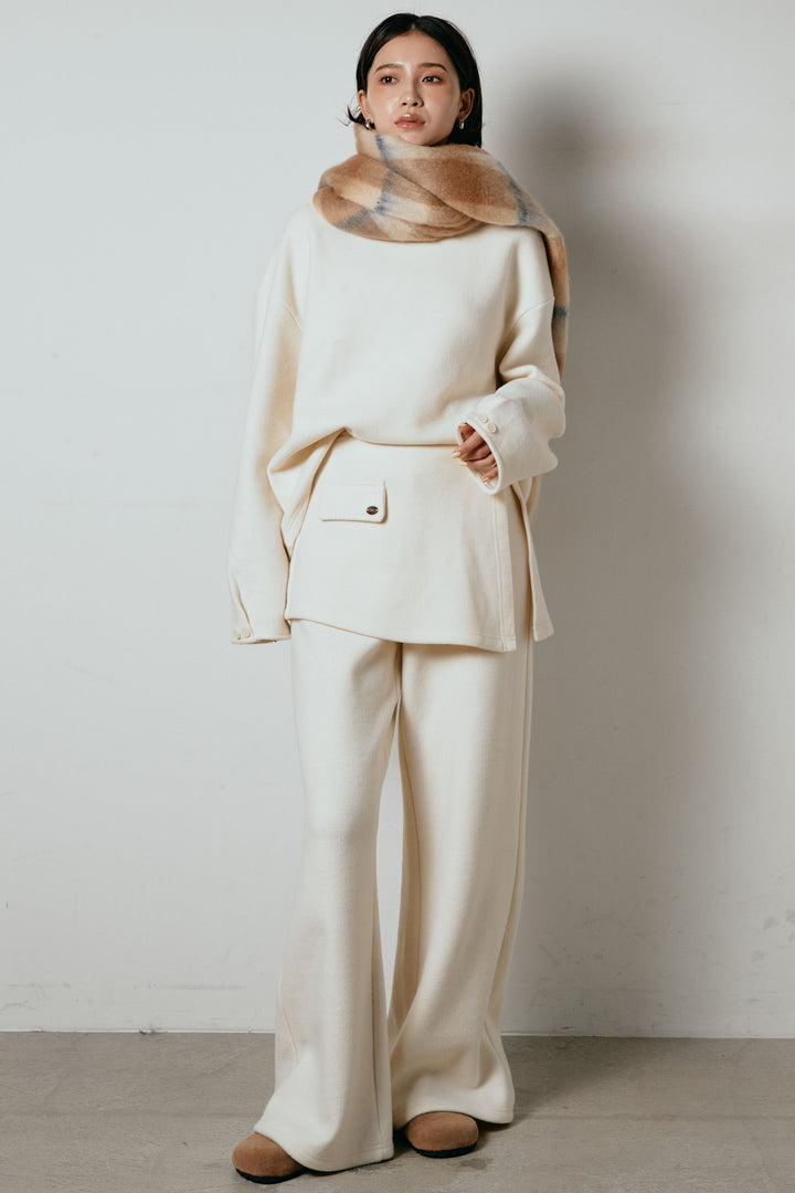 [SET]チェックマフラー付きニットSETUP