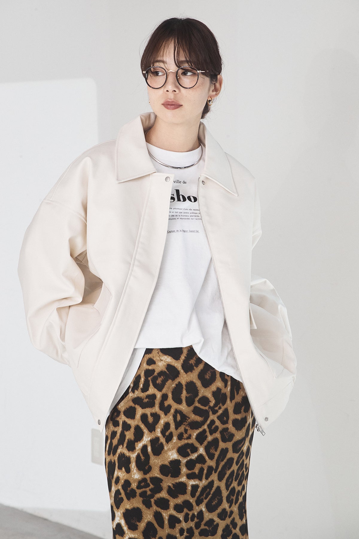 レザーライクオーバーサイズブルゾン – ESICA