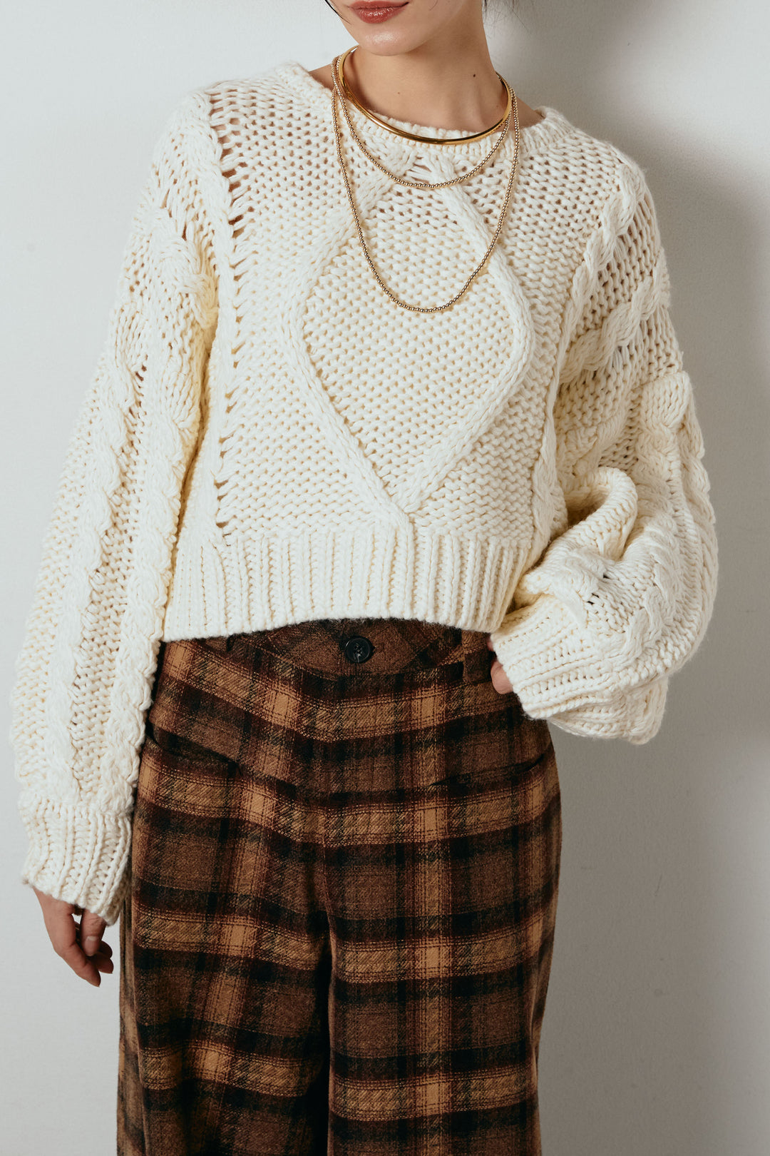 ロービングケーブルショート丈プルオーバー